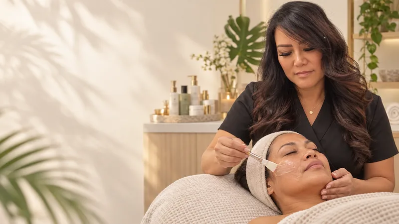 Star Kenison performing a customized corrective facial at All Star Aesthetics in Kailua